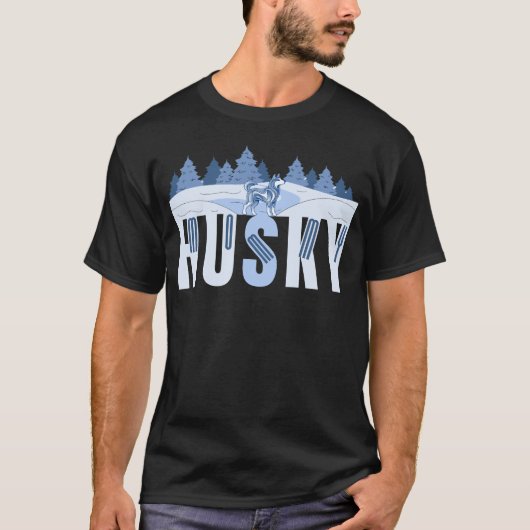 Husky Mama Funny Husky Mama Design T - Shirt (Vorderseite)