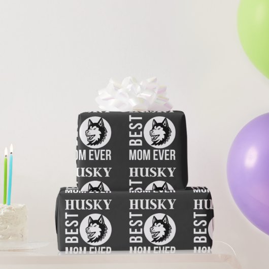 Husky-Mama, Hunde-Mama, Husky-Geschenk Geschenkpapier (Partygeschenke)