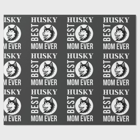 Husky-Mama, Hunde-Mama, Husky-Geschenk Geschenkpapier (Flach)