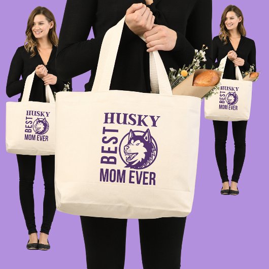 Husky-Mama, Hunde-Mama, Husky-Geschenk Jumbo Stoffbeutel