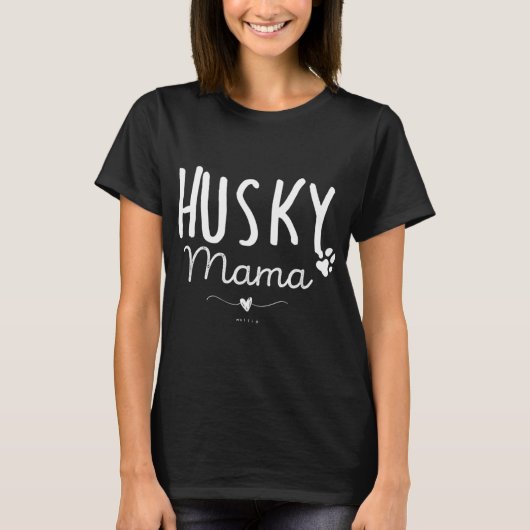 Husky Mama Husky Mama gibt Dog Lover Siberian Husk T-Shirt (Vorderseite)