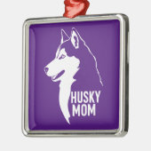 Husky-Mama Ornament Aus Metall (Links)