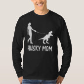 Husky Mama Siberian Husky Mama Dog Dinosaurier Wom T-Shirt (Vorderseite)