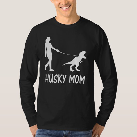 Husky Mama Siberian Husky Mama Dog Dinosaurier Wom T-Shirt (Vorderseite)