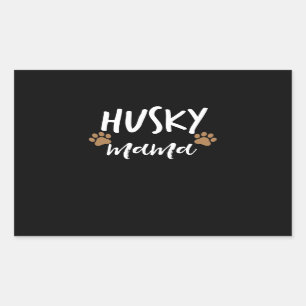 Husky Mama   Siberian Husky Mother Hund Lover Gift Rechteckiger Aufkleber