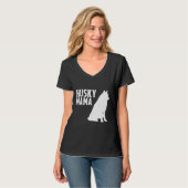 Husky Mama Silhouette T-Shirt (Vorderseite Vollansicht)