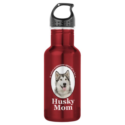Husky Mama Wasserflasche (Vorderseite)