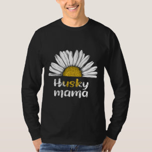 Husky Mama White Blume T-Shirt