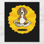 Husky | Meditation Yoga Beagle Labrador Husky Weinetikett (Einzelnes Label)