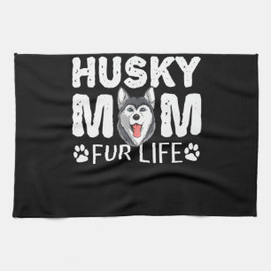 Husky Mom für das Leben Funny Dog Tagesgeschenk Geschirrtuch