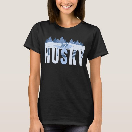 Husky Mommy Funny Husky Mama Design T - Shirt (Vorderseite)