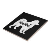 Husky Mthers Day | Dog Paw Lover Gift Fliese (Seite)