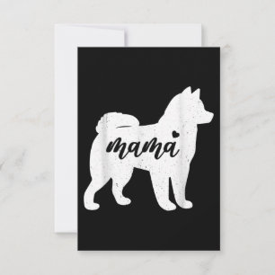 Husky Mthers Day   Dog Paw Lover Gift RSVP Karte