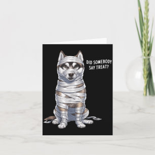 Husky-Mumie Halloween-Hund Karte