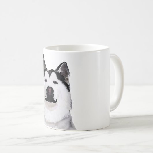 Husky Mustaches Tasse (VorderseiteRechts)