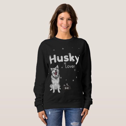 Husky Niedlich Dog Sweatshirt (Vorne ganz)