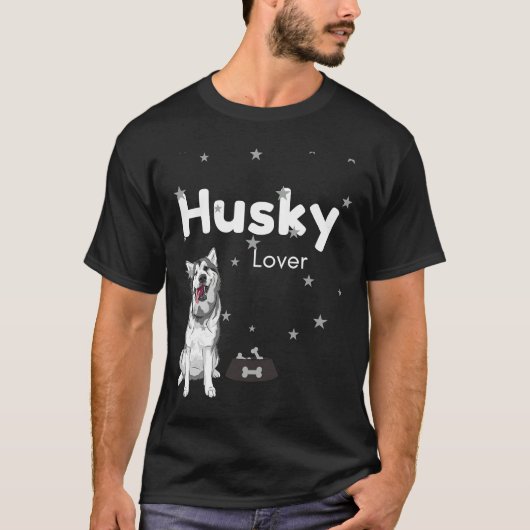 Husky Niedlich Dog T-Shirt (Vorderseite)