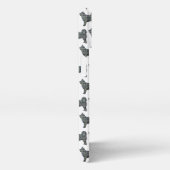 Husky Niedlich Hund Silhouette Weiß iPhone Hülle (Rechte Seite)