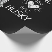Husky | Nur ein Mädchen, das ihren Husky-Hund Lieb Geschenkpapier (Ecke)