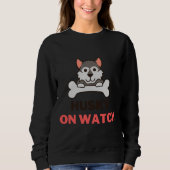 Husky on Watch Sweatshirt (Vorderseite)