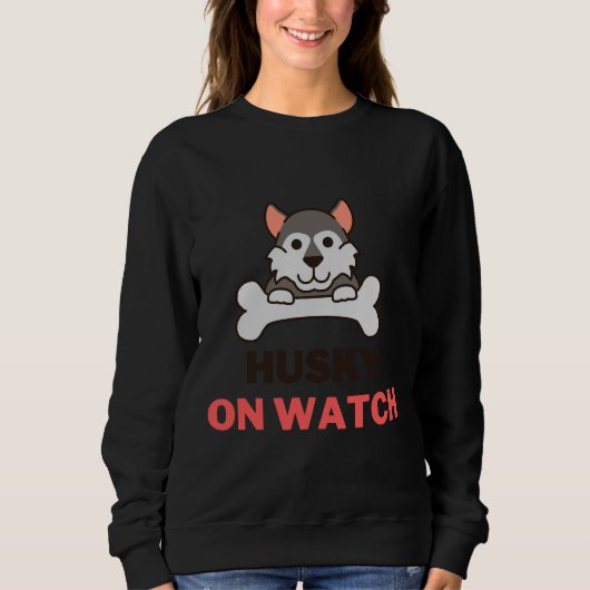 Husky on Watch Sweatshirt (Vorderseite)