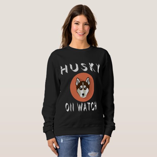 Husky on Watch Sweatshirt (Vorne ganz)