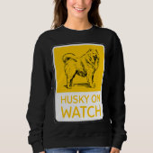 Husky on Watch Sweatshirt (Vorderseite)