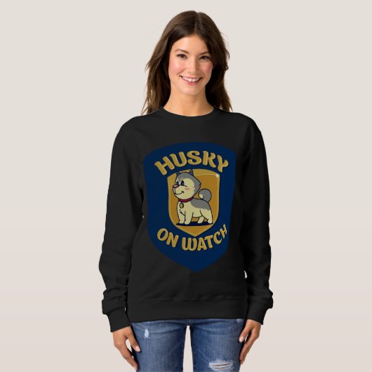 Husky on Watch Sweatshirt (Vorne ganz)