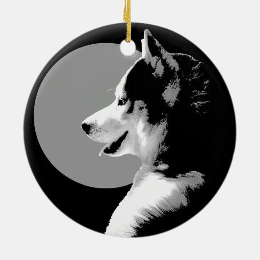 Husky Ornament Malamute Keepake Dog Geschenke (Hinten)