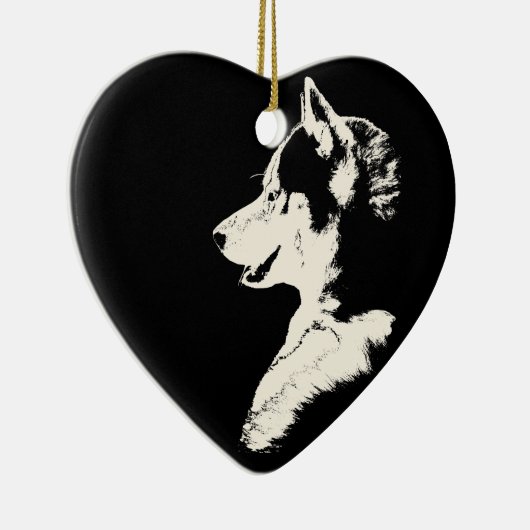 Husky Ornament Malamute Keepake Dog Geschenke (Rechts)