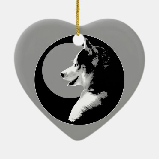 Husky Ornament Malamute Keepake Dog Geschenke (Hinten)