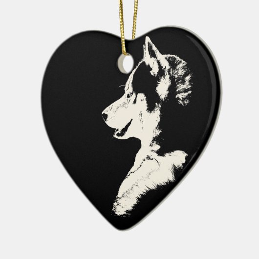 Husky Ornament Malamute Keepake Dog Geschenke (Links)