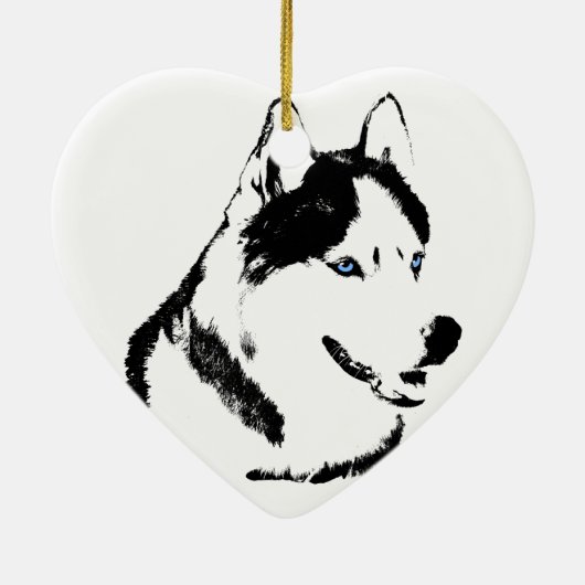 Husky Ornament Malamute Keepake Dog Geschenke (Hinten)