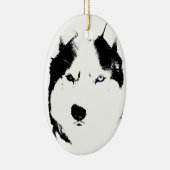 Husky-Ornament-Malamute Keepake-Hunde-Geschenke Keramikornament (Rechts)