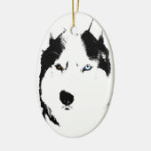 Husky-Ornament-Malamute Keepake-Hunde-Geschenke Keramikornament (Links)