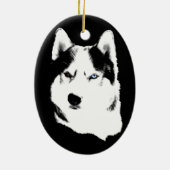 Husky-Ornament-Malamute Keepake-Hunde-Geschenke Keramikornament (Hinten)