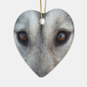 Husky-Ornament Personalisierter Wolf-Dekoration Keramik Ornament (Links)