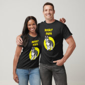 Husky Papa Black & White Siberian Husky Father Bro T-Shirt (Unisex)