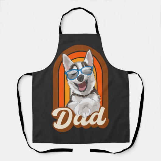 Husky Papa, Papa, Hund, Liebe, Huskies Schürze (Vorderseite)