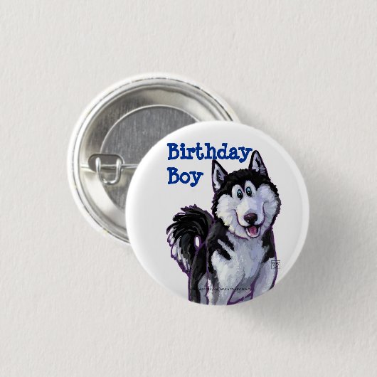 Husky Party Center Button (Vorne & Hinten)
