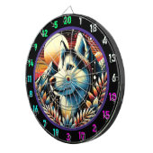 Husky Peak Glow Wall Akzent Dartscheibe (Vorderseite rechts)