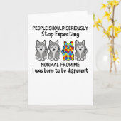 Husky People Should Seriously Autism Awareness Karte (Gelbe Blume)