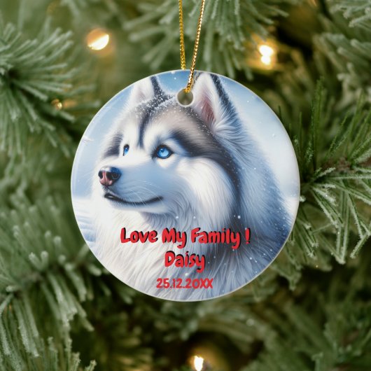 Husky Personalisation Weihnachtsschmuck (Baum)