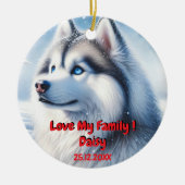 Husky Personalisation Weihnachtsschmuck (Vorne)