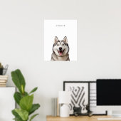 Husky Personalisiert Print Poster (Heimbüro)