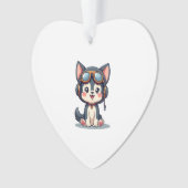 Husky Pilot Dog Lover Malamute Ornament (Vorderseite)