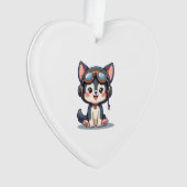 Husky Pilot Dog Lover Malamute Ornament (Vorderseite)