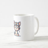 Husky Pilot Hund Lover Malamute Kaffeetasse (VorderseiteRechts)