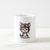 Husky Pilot Hund Lover Malamute Kaffeetasse (Mittel)