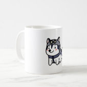Husky Pilot Hund Lover Malamute Kaffeetasse (Vorderseite Links)